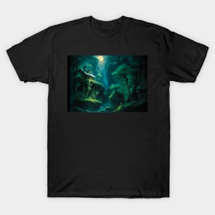 Ornate Witch Cottage in a Forbidden Woods T-Shirt